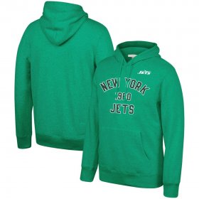 Wholesale Cheap New York Jets Mitchell & Ness Team History Pullover Hoodie Green