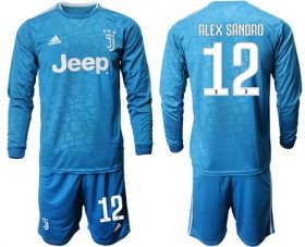 Wholesale Cheap Juventus #12 Alex Sandro Third Long Sleeves Soccer Club Jersey