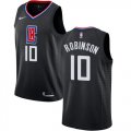 Wholesale Cheap Nike Clippers #10 Jerome Robinson Black NBA Swingman Statement Edition Jersey