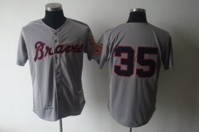 Wholesale Cheap Mitchell And Ness 1969 Braves #35 Phil Niekro Grey Stitched MLB Jersey