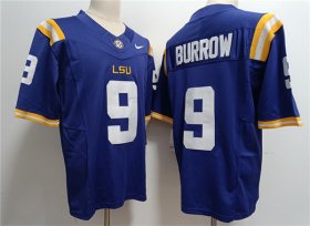 Cheap Men\'s LSU Tigers #9 Joe Burreaux Purple 2023 Stitched Baseball Jersey