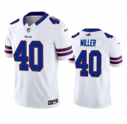 Wholesale Cheap Men's Buffalo Bills #40 Von Miller White 2023 F.U.S.E. Vapor Untouchable Limited Stitched Jersey