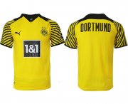 Wholesale Cheap Men 2021-2022 Club Borussia Dortmund home yellow aaa version blank Soccer Jersey