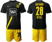 Wholesale Cheap Men 2020-2021 club Dortmund away 28 black Soccer Jerseys