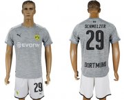 Wholesale Cheap Dortmund #29 Schmelzer Grey Soccer Club Jersey