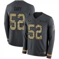 Wholesale Cheap Nike Packers #52 Rashan Gary Anthracite Salute to Service Men's Stitched NFL Limited Therma Long Sleeve Jersey