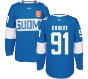 Wholesale Cheap Team Finland #91 Aleksander Barkov Blue 2016 World Cup Stitched NHL Jersey