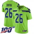 Wholesale Cheap Nike Seahawks #26 Shaquem Griffin Green Men's Stitched NFL Limited Rush 100th Season Jersey