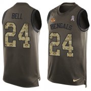 Wholesale Cheap Nike Bengals #24 Vonn Bell Green Men's Stitched NFL Limited Salute To Service Tank Top Jersey