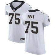 Wholesale Cheap Nike Saints #75 Andrus Peat White Men's Stitched NFL Vapor Untouchable Elite Jersey