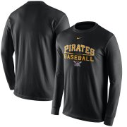 Wholesale Cheap Pittsburgh Pirates Nike Practice Long Sleeve T-Shirt Black