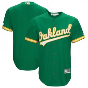 Wholesale Cheap Men\'s Oakland Blank Athletics Majestic Kelly Green Cool Base Team Jersey