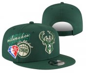 Wholesale Cheap Milwaukee Bucks Finals Stitched Snapback 75th Anniversary Hats 0014