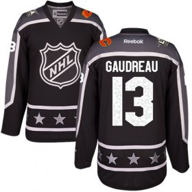 Wholesale Cheap Flames #13 Johnny Gaudreau Black 2017 All-Star Pacific Division Women\'s Stitched NHL Jersey