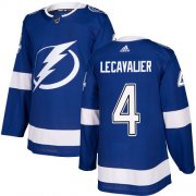 Wholesale Cheap Adidas Lightning #4 Vincent Lecavalier Blue Home Authentic Stitched NHL Jersey