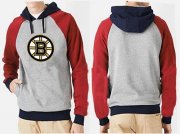 Wholesale Cheap Boston Bruins Pullover Hoodie Grey & Red