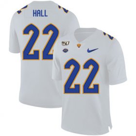 Wholesale Cheap Pittsburgh Panthers 22 Darrin Hall White 150th Anniversary Patch Nike College Football Jersey