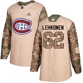 Wholesale Cheap Adidas Canadiens #62 Artturi Lehkonen Camo Authentic 2017 Veterans Day Stitched NHL Jersey