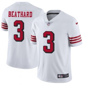Wholesale Cheap Nike 49ers #3 C.J. Beathard White Rush Youth Stitched NFL Vapor Untouchable Limited Jersey