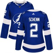 Cheap Adidas Lightning #2 Luke Schenn Blue Home Authentic Women's Stitched NHL Jersey