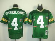 Wholesale Cheap Mitchell And Ness Packers #4 Superbowlchamps Green Stitched NFL Jersey