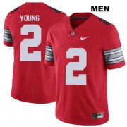 Wholesale Cheap Mens Ohio State Buckeyes 2018 Spring Game Authentic #2 Chase Young Nike Red College Football Jersey