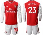 Wholesale Cheap Arsenal #23 Welbeck Red Home Long Sleeves Soccer Club Jersey
