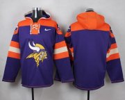 Wholesale Cheap Nike Vikings Blank Purple Player Pullover NFL Hoodie