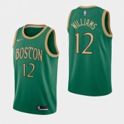 Wholesale Cheap Men's Boston Celtics #12 Grant Williams Kelly Green 2019-20 City Jersey