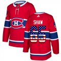 Wholesale Cheap Adidas Canadiens #65 Andrew Shaw Red Home Authentic USA Flag Stitched NHL Jersey
