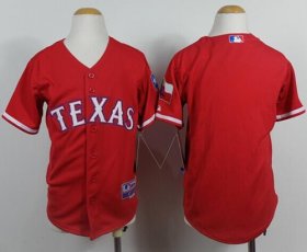 Wholesale Cheap Rangers Blank Red Cool Base Stitched Youth MLB Jersey