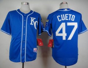 Wholesale Cheap Royals #47 Johnny Cueto Light Blue Alternate 2 Cool Base Stitched MLB Jersey