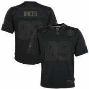 Cheap New Orleans Saints #9 Drew Brees Nike Youth 2020 Salute to Service Game Jersey Black