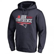 Wholesale Cheap Men's New England Patriots Pro Line by Fanatics Branded Navy 2016 AFC Conference Champions Big & Tall Our Conference Pullover Hoodie