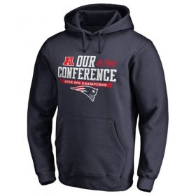 Wholesale Cheap Men\'s New England Patriots Pro Line by Fanatics Branded Navy 2016 AFC Conference Champions Big & Tall Our Conference Pullover Hoodie