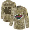 Wholesale Cheap Adidas Wild #46 Jared Spurgeon Camo Authentic Stitched NHL Jersey