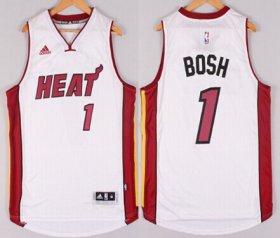 Wholesale Cheap Miami Heat #1 Chris Bosh Revolution 30 Swingman 2014 New White Jersey