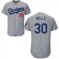 Wholesale Cheap Dodgers #30 Maury Wills Grey Flexbase Authentic Collection Stitched MLB Jersey