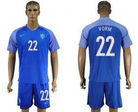 Wholesale Cheap Holland #22 Vorm Away Soccer Country Jersey