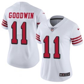 Wholesale Cheap Nike 49ers #11 Marquise Goodwin White Rush Women\'s Stitched NFL Vapor Untouchable Limited Jersey