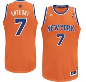 Wholesale Cheap New York Knicks #7 Carmelo Anthony Orange Swingman Jersey