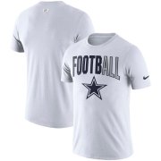 Wholesale Cheap Dallas Cowboys Nike Sideline All Football Performance T-Shirt White