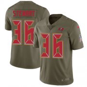 Wholesale Cheap Nike Buccaneers #36 M.J. Stewart Olive Youth Stitched NFL Limited 2017 Salute To Service Jersey