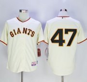 Wholesale Cheap Giants #47 Johnny Cueto Cream Cool Base Stitched MLB Jersey
