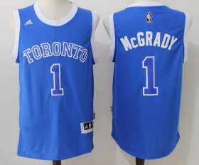 Wholesale Cheap Men\'s Toronto Raptors #1 Tracy McGrady Blue Stitched 2017 NBA Adidas Revolution 30 Swingman Jersey