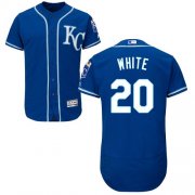 Wholesale Cheap Royals #20 Frank White Royal Blue Flexbase Authentic Collection Stitched MLB Jersey