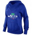 Wholesale Cheap Women's New York Jets Big & Tall Critical Victory Pullover Hoodie Blue