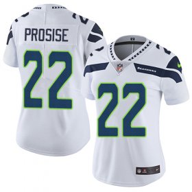 Wholesale Cheap Nike Seahawks #22 C. J. Prosise White Women\'s Stitched NFL Vapor Untouchable Limited Jersey