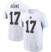 Wholesale Cheap Men's Las Vegas Raiders #17 Davante Adams 2022 White Name & Number T-Shirt