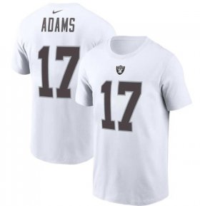 Wholesale Cheap Men\'s Las Vegas Raiders #17 Davante Adams 2022 White Name & Number T-Shirt